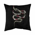 Fondo 26 x 26 in. Snake Flowers-Double Sided Print Indoor Pillow FO2796366